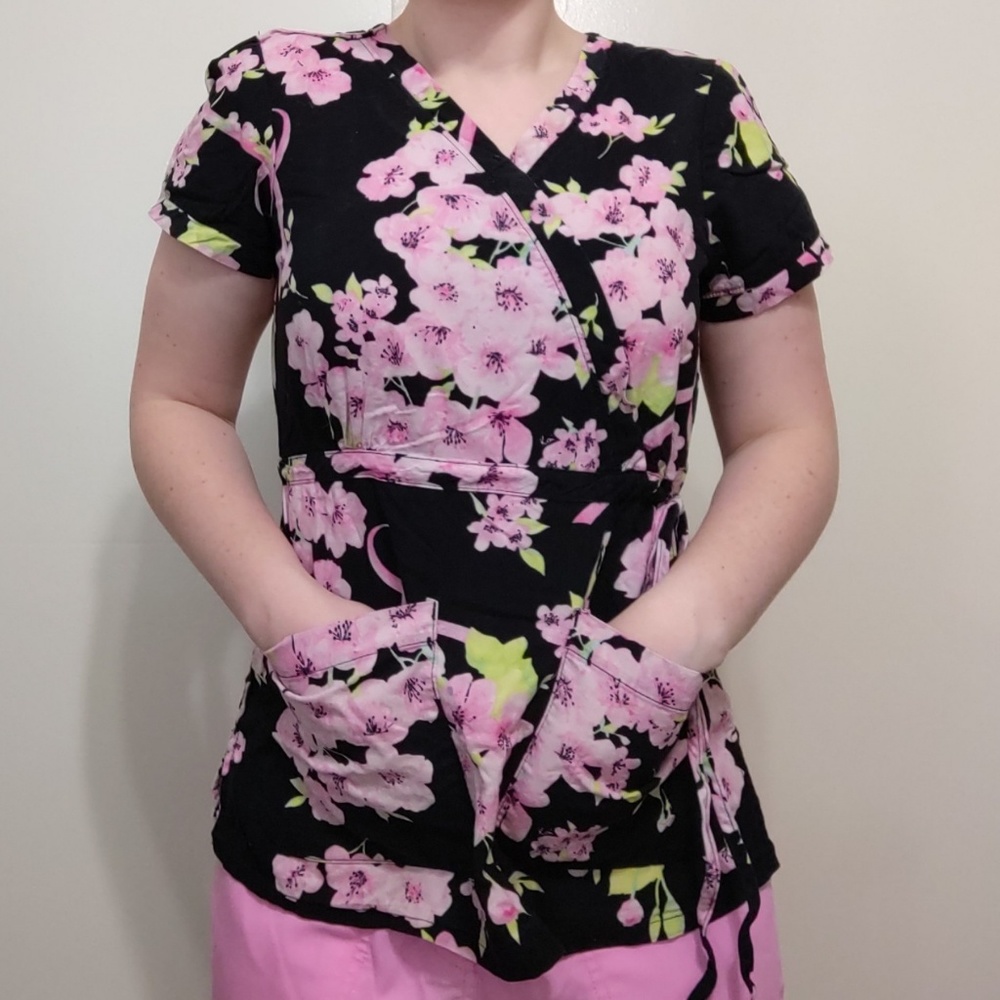 4 for $22 Lovely Koi scrub top